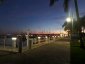 Marina pier at night