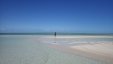 Larysa on the Shallow Beach at Low Tide