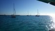 Anchored Boats At Chub Cays