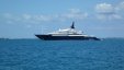 Mega Yacht at Staniel Cay Anchorage