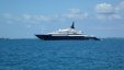 Mega Yacht at Staniel Cay Anchorage