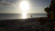 Walking on the Beach Sunset