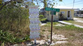 Black Point Setlement Road Sign