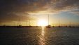 Anchored Boats A Sunset