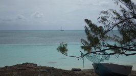 Yacht at Rum Cay Anchorage