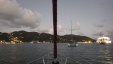 Cruiseship Leaving Road Town at Night