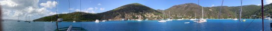 Panoramic View of Great Harbour Jost Van Dyke BVI