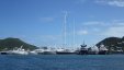 SuperYachts at Dock in Simpson Bay Lagoon