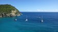 Anchored Boats Near Shell Beach