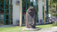 Sculpture at Deshaies Library