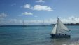 Small Sailboat at Beach