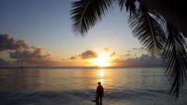 Sunset at Marie Galante Beach