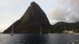 Evening Between Pitons St Lucia