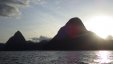 Sunrise Over Pitons Leaving St Lucia 