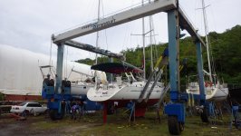 Yacht Hauling at Grenada Mrine