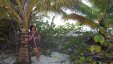 Standing Under Palm at Sandy Island Grenada