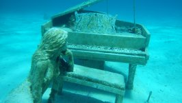 Mermaid Piano Underwater Sculpture